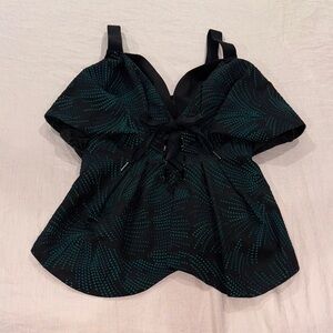 Acler Black Camisole with Green Accents